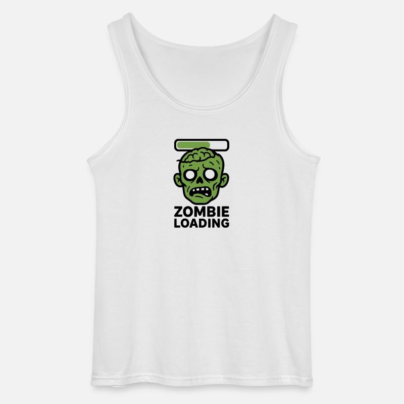 Zombie Loading Schädel Grafik - Gildan Männer Tank Top - Weiß