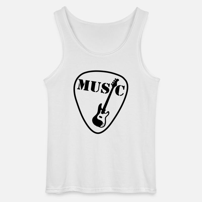 gitarre - Gildan Männer Tank Top - Weiß