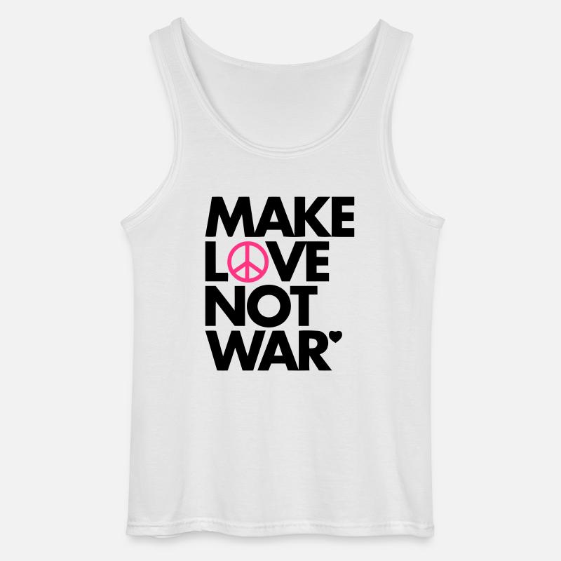 Make Love Not War - Gildan Männer Tank Top - Weiß
