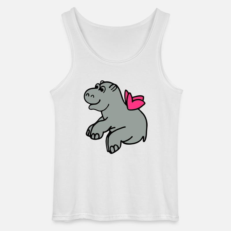 Fliegendes Nilpferd - Gildan Männer Tank Top - Weiß