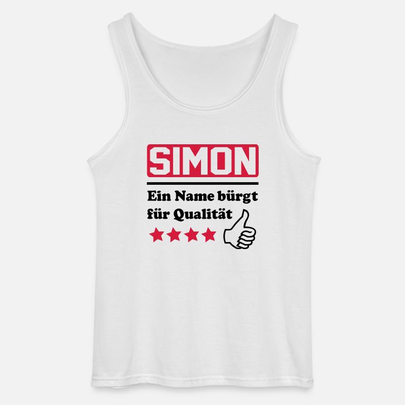 simon - Gildan Men’s Tank Top - white
