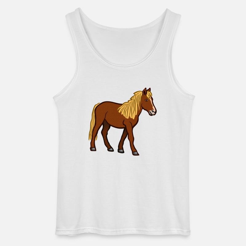 Pferd - Gildan Männer Tank Top - Weiß