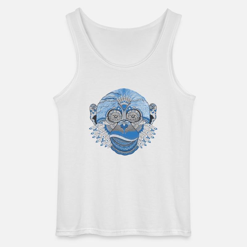 Abstrakter Affe Geschenk Geschenkidee - Gildan Männer Tank Top - Weiß