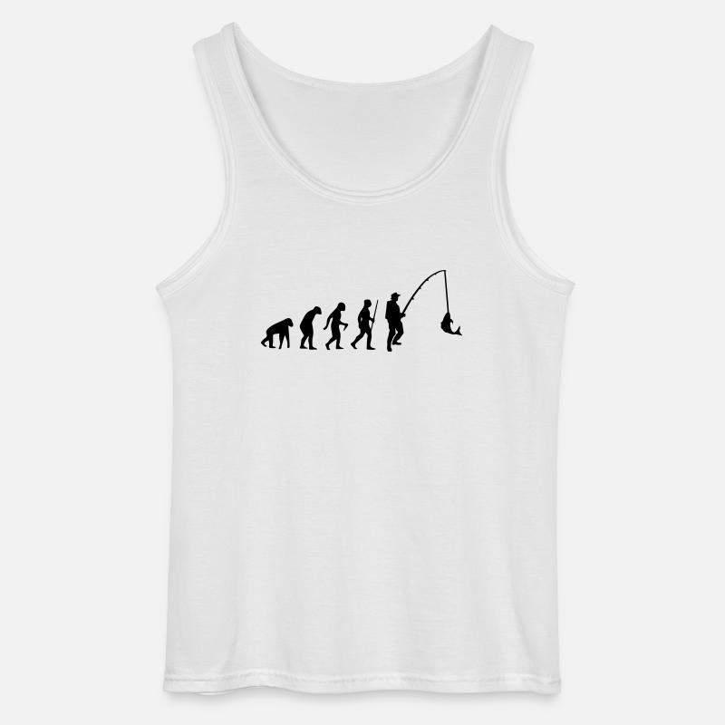 EVOLUTION FISH! - Gildan Men’s Tank Top - white