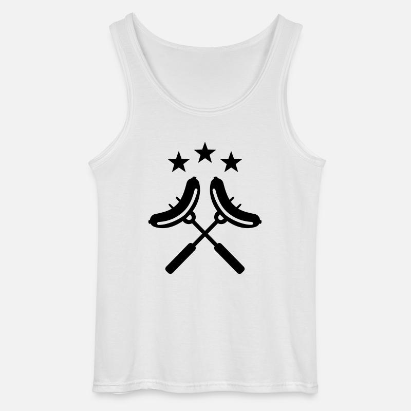 Bratwurst Grillen - Gildan Männer Tank Top - Weiß