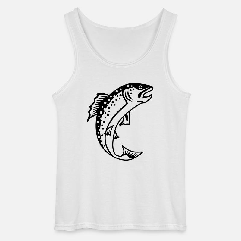 Forelle - Gildan Männer Tank Top - Weiß