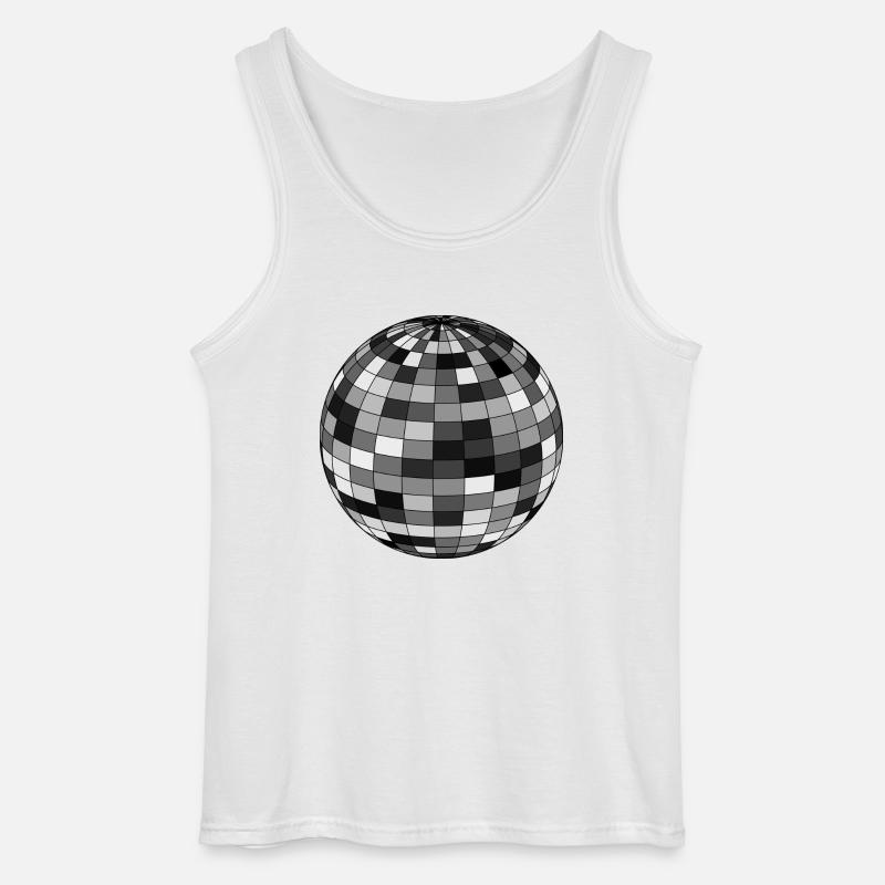Disko Kugel - Gildan Männer Tank Top - Weiß