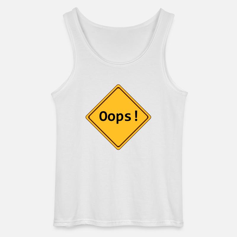 error, oops!, anpassbar - Gildan Männer Tank Top - Weiß