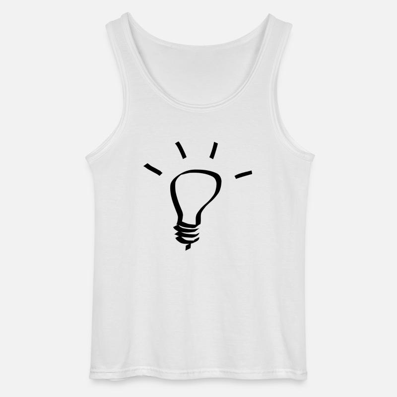 Glühbirne Idee Geschenk - Gildan Männer Tank Top - Weiß