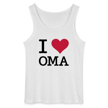 I Love Oma Großmutter Grandma Mutter Kult Motiv - Gildan Männer Tank Top - Weiß - Vorne - AI Model Male 185 dark (185cm)