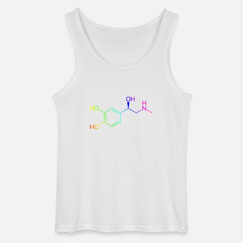 Adrenalin Molekül - Regenbogenfarben - Gildan Männer Tank Top - Weiß