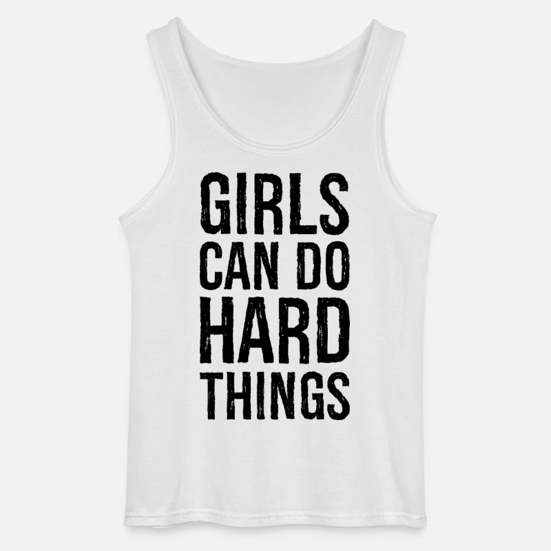 Mädchen können harte Dinge tun - Gildan Männer Tank Top - Weiß