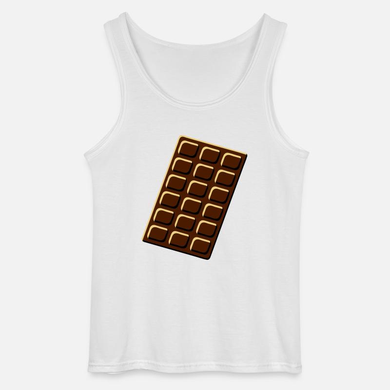chocolate - Gildan Männer Tank Top - Weiß