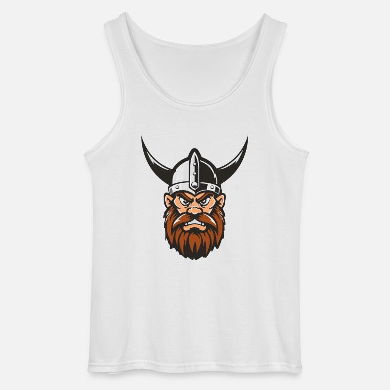 wikinger kopf - Gildan Männer Tank Top - Weiß