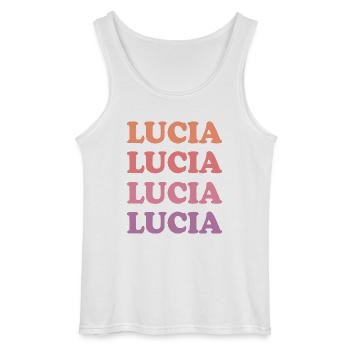 Name Lucia - Gildan Männer Tank Top - Weiß - Vorne - AI Model Male 185 dark (185cm)
