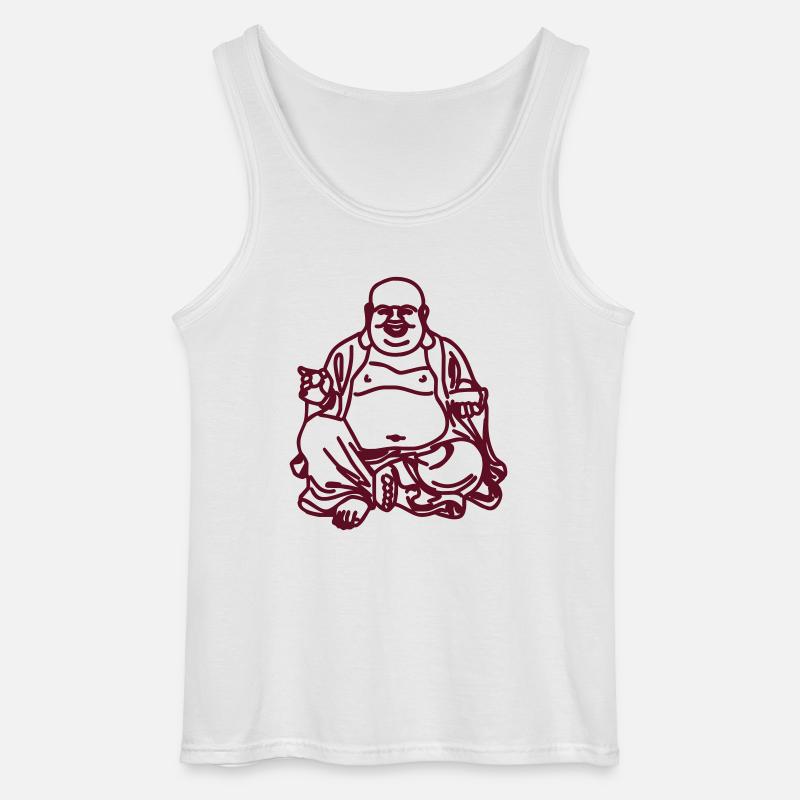buddha - Gildan Männer Tank Top - Weiß