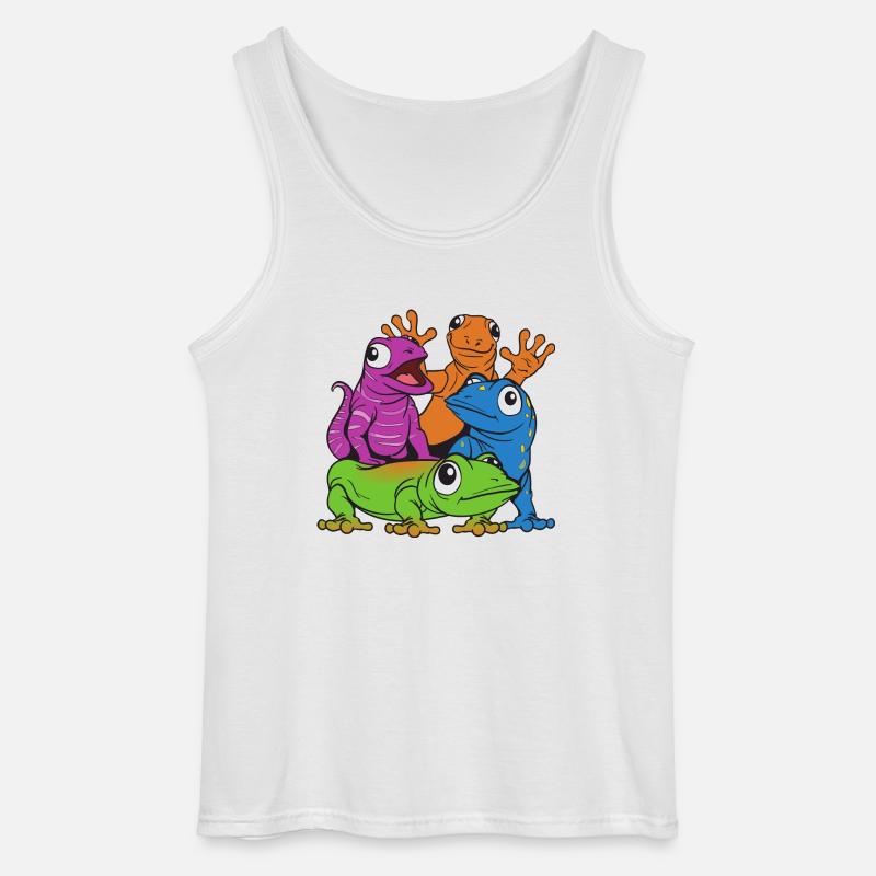 Eidechsen - Gildan Männer Tank Top - Weiß