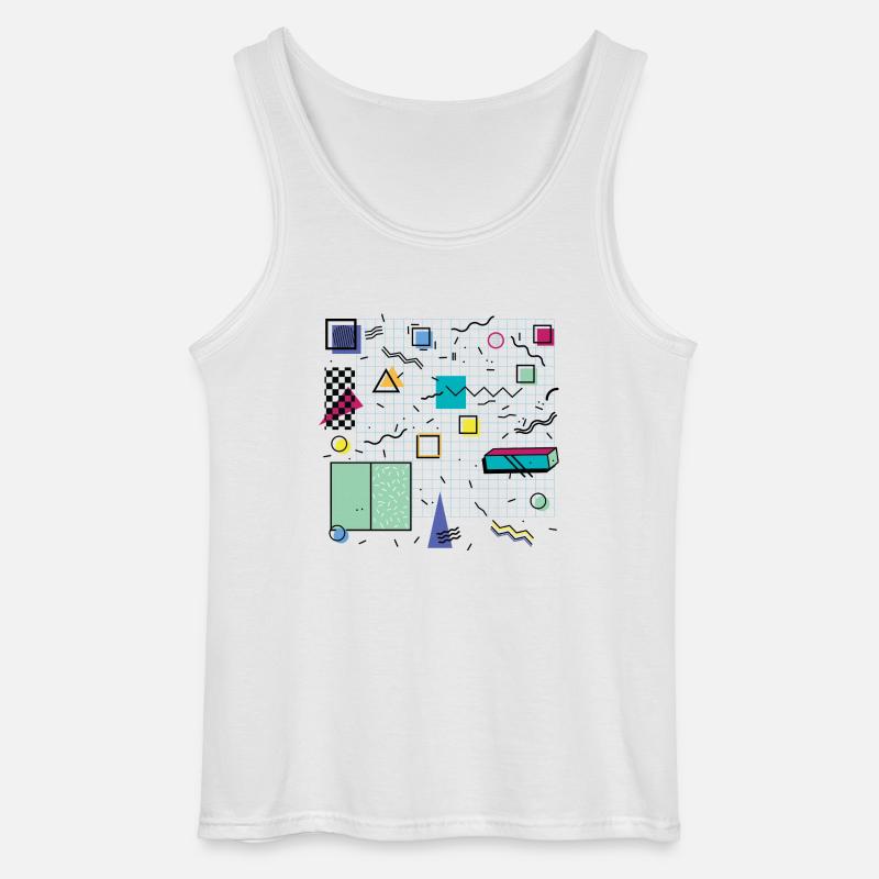 Eldram's Eighties Abstract 01 - Gildan Männer Tank Top - Weiß