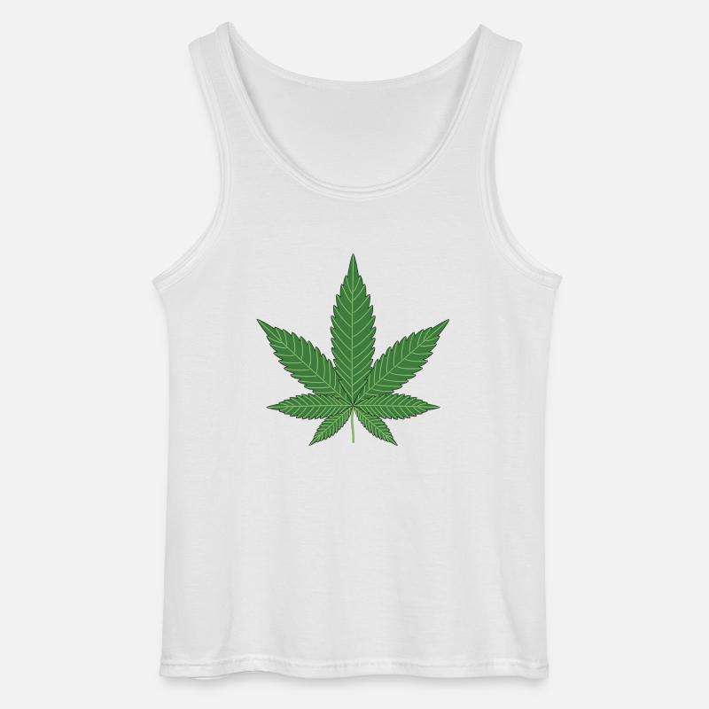 Hanfblatt Geschenk Idee - Gildan Männer Tank Top - Weiß