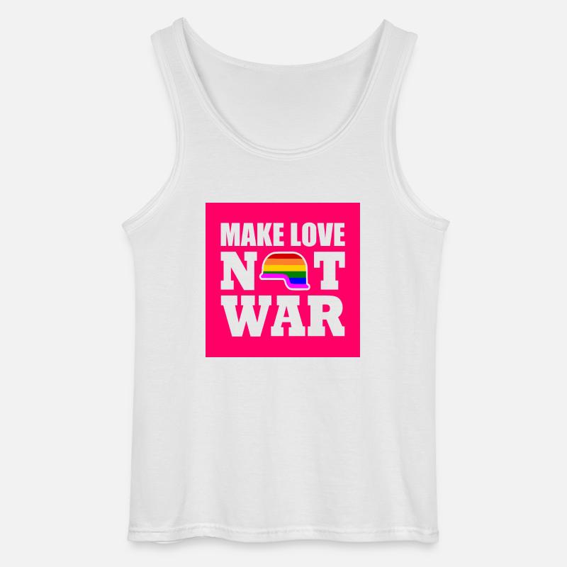 Make love not war - Gildan Männer Tank Top - Weiß