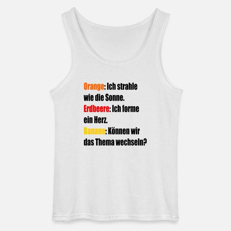 Orange Erdbeere Banane - Gildan Männer Tank Top - Weiß