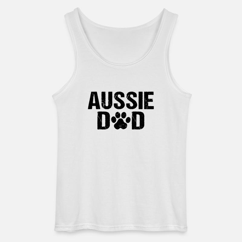 Aussie Dad Australischer Schäferhund - Gildan Männer Tank Top - Weiß