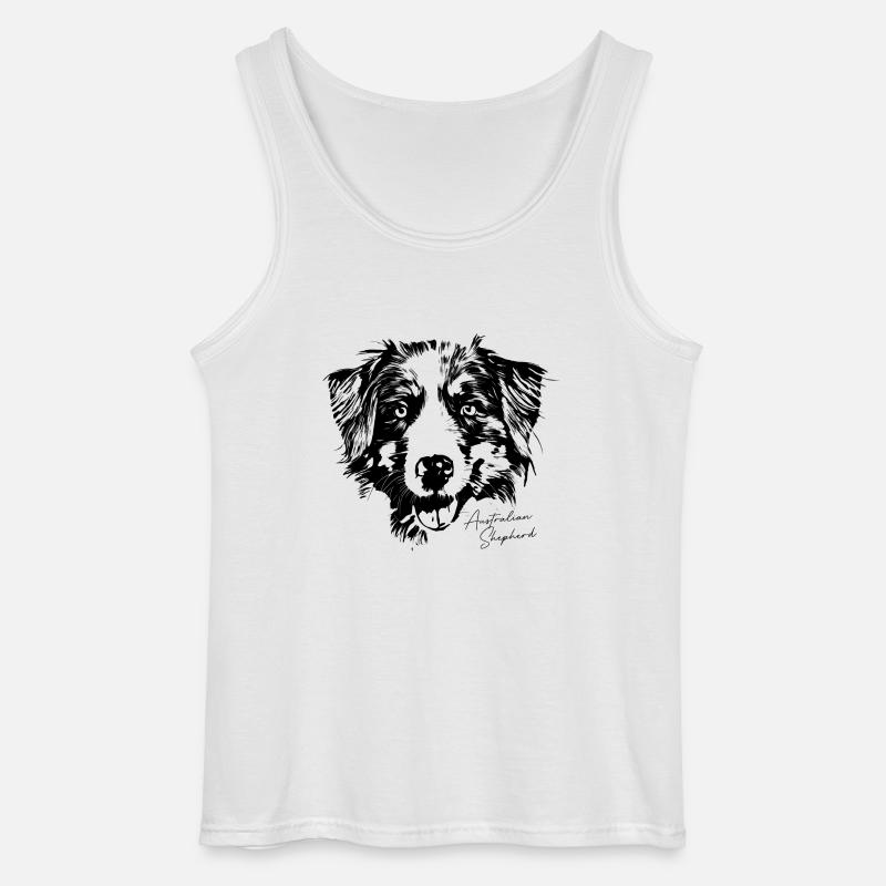 Australian Shepherd - Gildan Männer Tank Top - Weiß