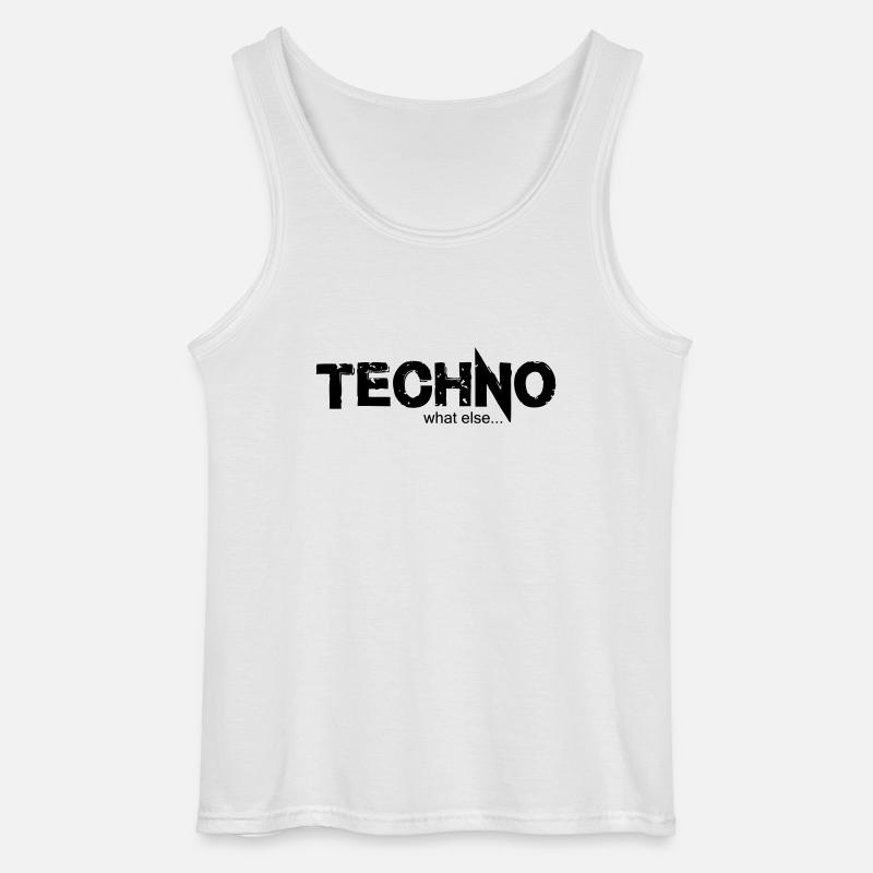 TECHNO what else.... Design 2 - Gildan Männer Tank Top - Weiß
