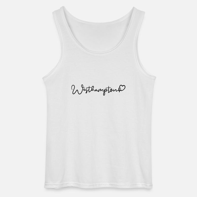 Westhampton Herzschlag - Gildan Männer Tank Top - Weiß