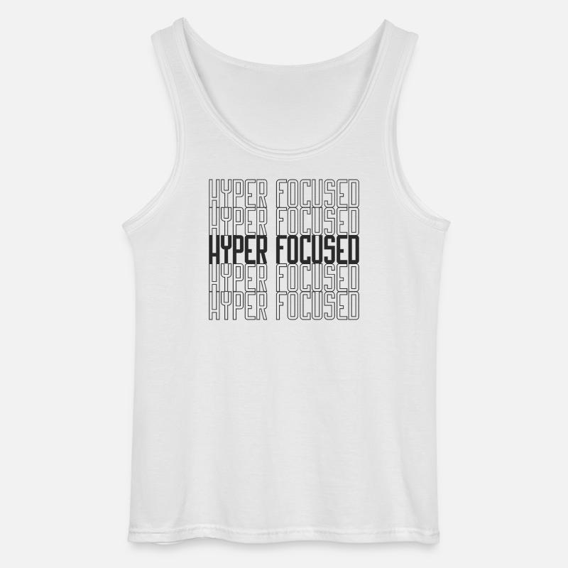 Hyperfocused - Gildan Männer Tank Top - Weiß