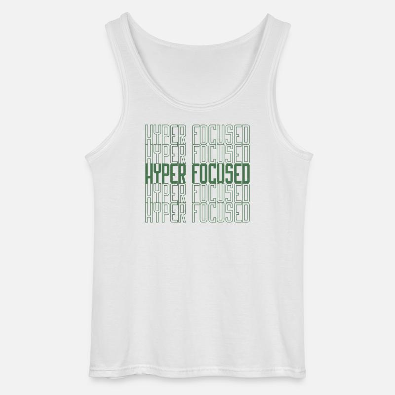 Hyperfocused in green - Gildan Männer Tank Top - Weiß