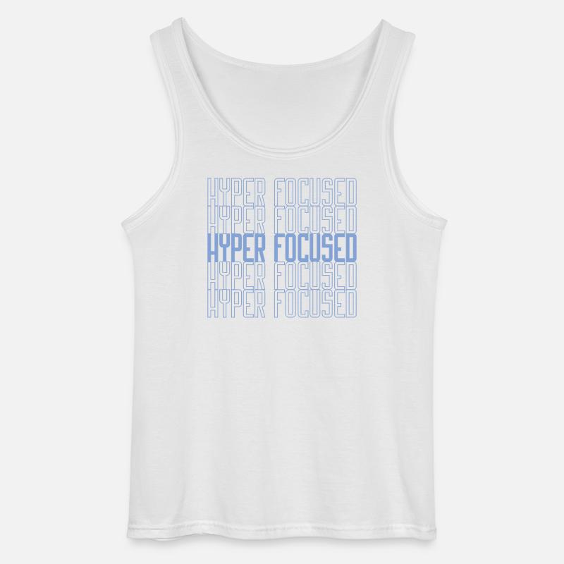 Hyperfocused in blau - Gildan Männer Tank Top - Weiß