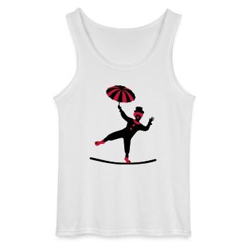 Circus - Gildan Men’s Tank Top - white - Front - AI Model Male 185 dark (185cm)