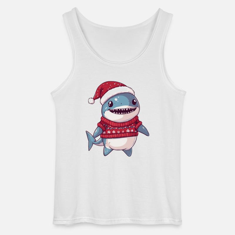 Hai Weihnachten Comic - Gildan Männer Tank Top - Weiß