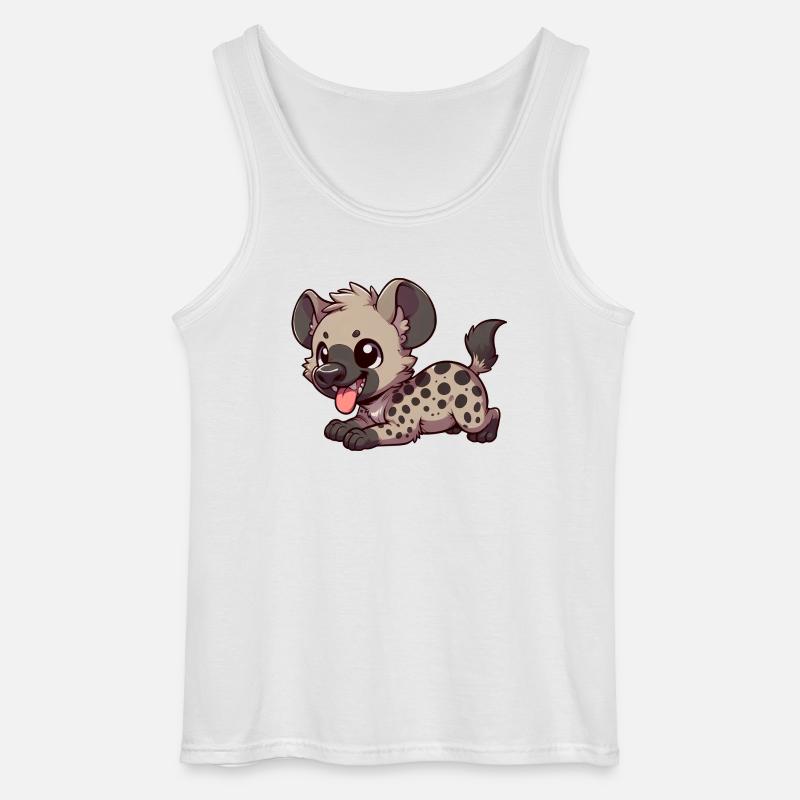 Süße Hyäne Comic Cartoon Design - Gildan Männer Tank Top - Weiß