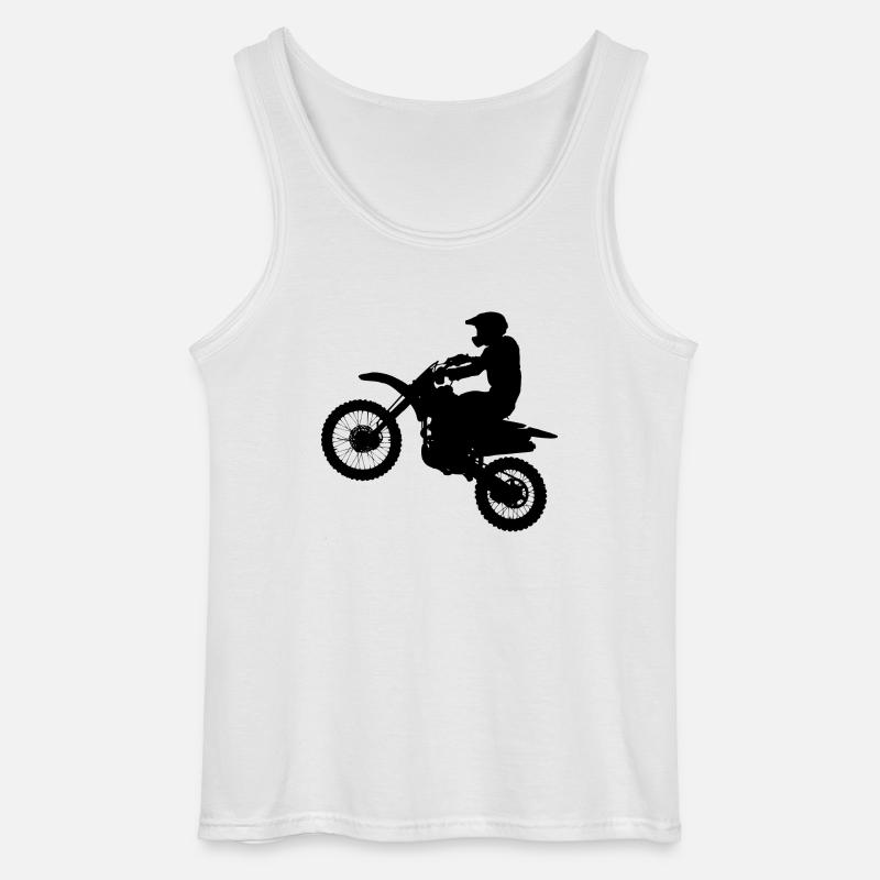 Motorcross - Gildan Männer Tank Top - Weiß