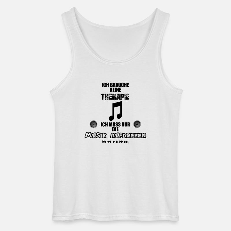 MUSIK SPRUCH - Gildan Männer Tank Top - Weiß