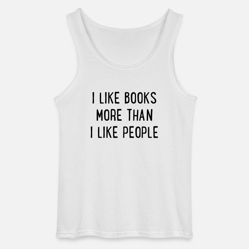 Bücher - Gildan Männer Tank Top - Weiß