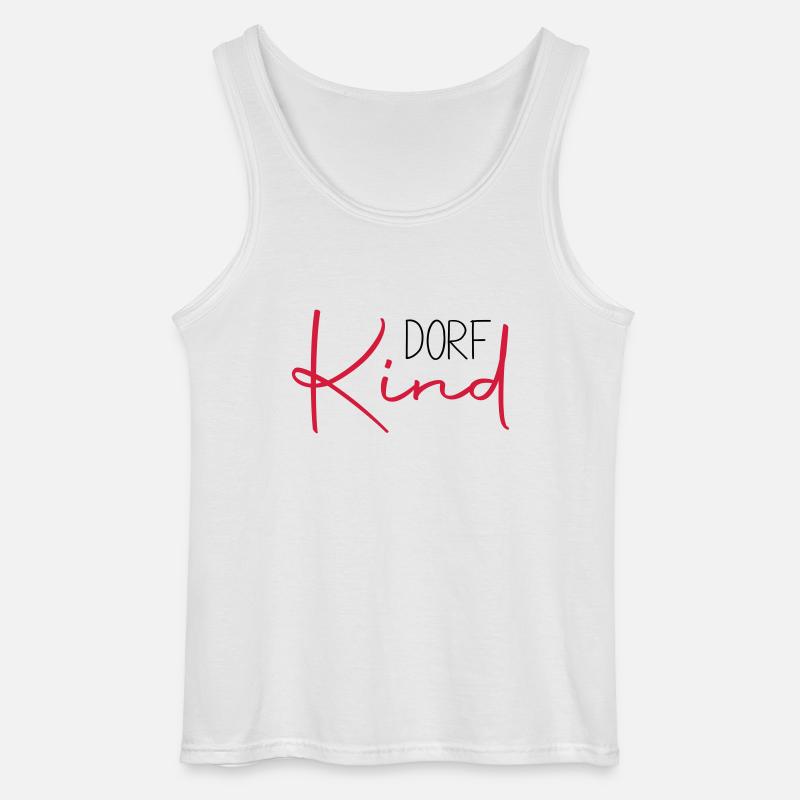 Dorfkind - Gildan Männer Tank Top - Weiß