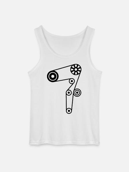 Zahnriemen_c1 - Gildan Männer Tank Top - Weiß