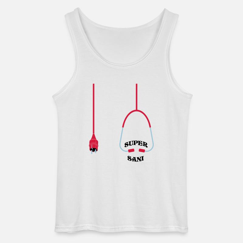 Super Sani - Gildan Männer Tank Top - Weiß