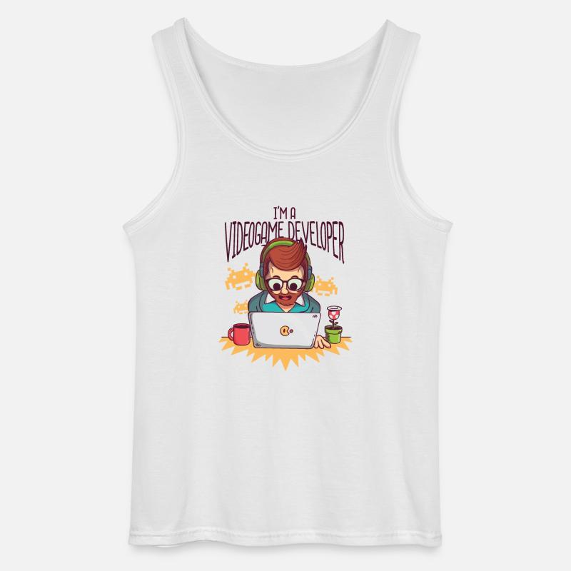 Videospiel Entwickler - Videogame Developer - Gildan Männer Tank Top - Weiß