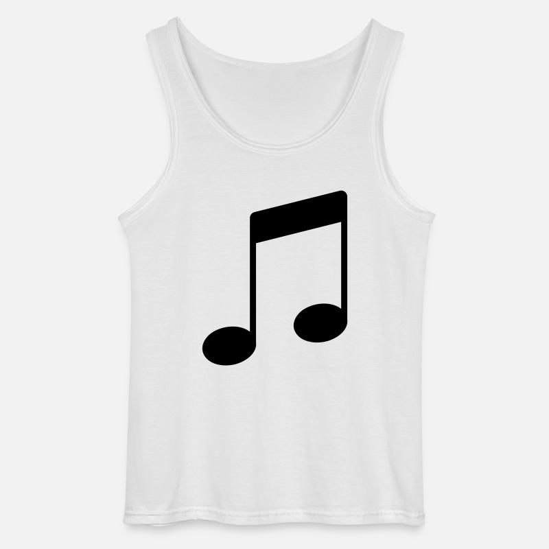 note_icon - Gildan Men’s Tank Top - white