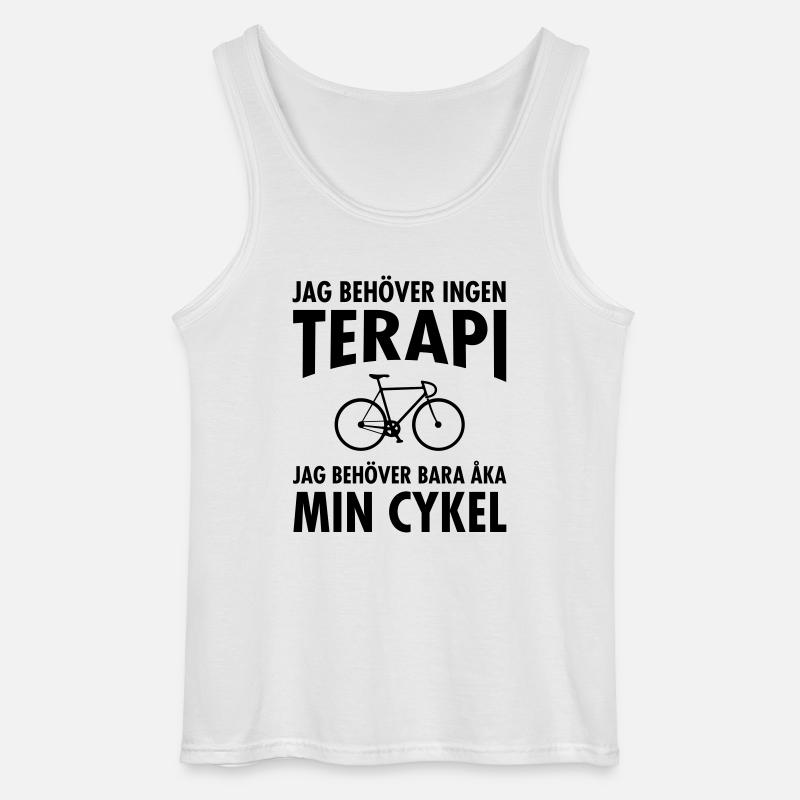 Terapi Min Cykel - Gildan Men’s Tank Top - white