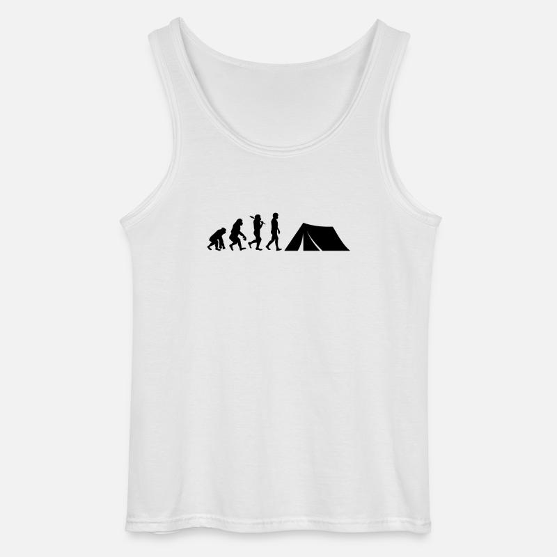 Zelten Evolution Camping - Gildan Männer Tank Top - Weiß