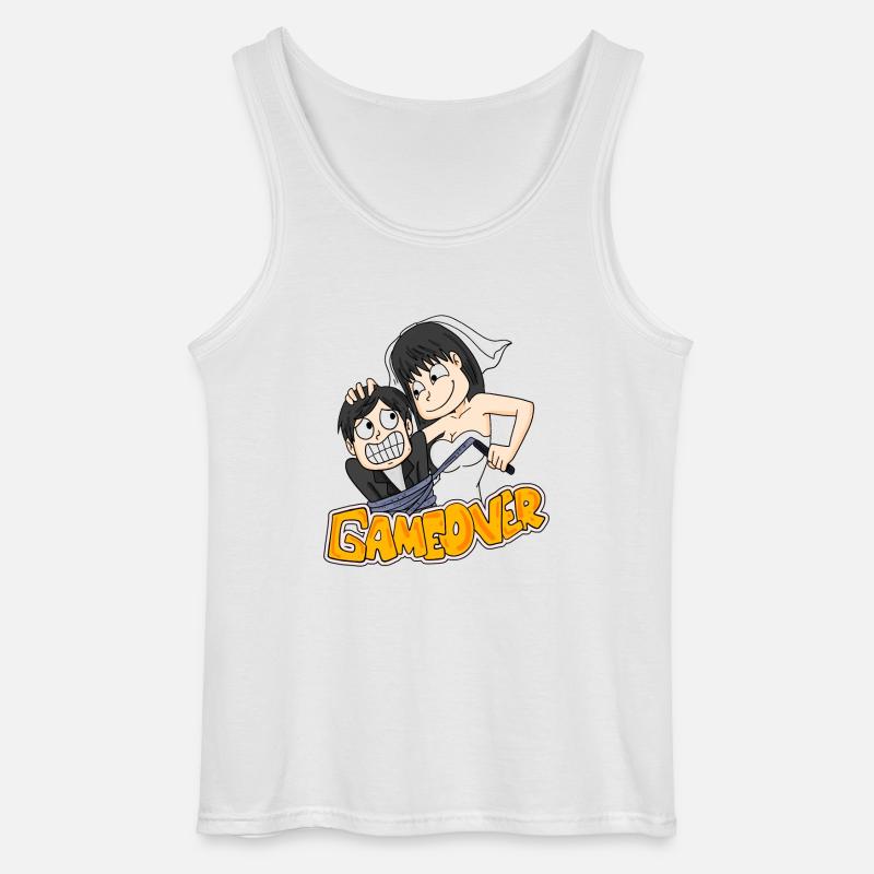 Game Over Hochzeit lustig Geschenk - Gildan Männer Tank Top - Weiß