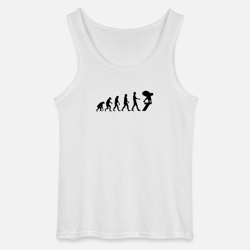 Schwimmer Evolution Schwimmen Geschenk - Gildan Männer Tank Top - Weiß