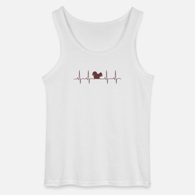 Eichhörnchen Herzschlag - Gildan Männer Tank Top - Weiß