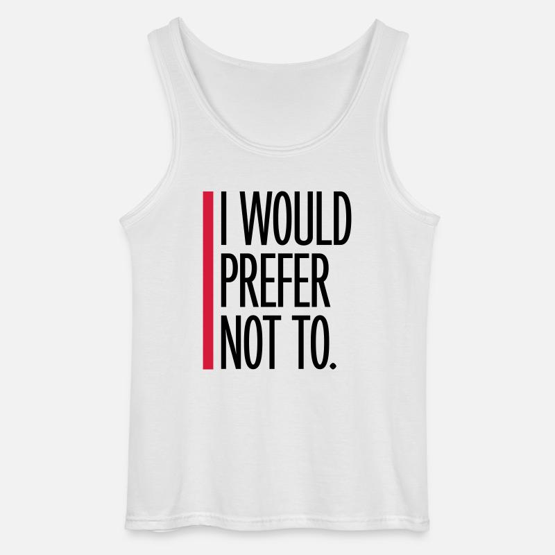 I prefer not to - Gildan Männer Tank Top - Weiß