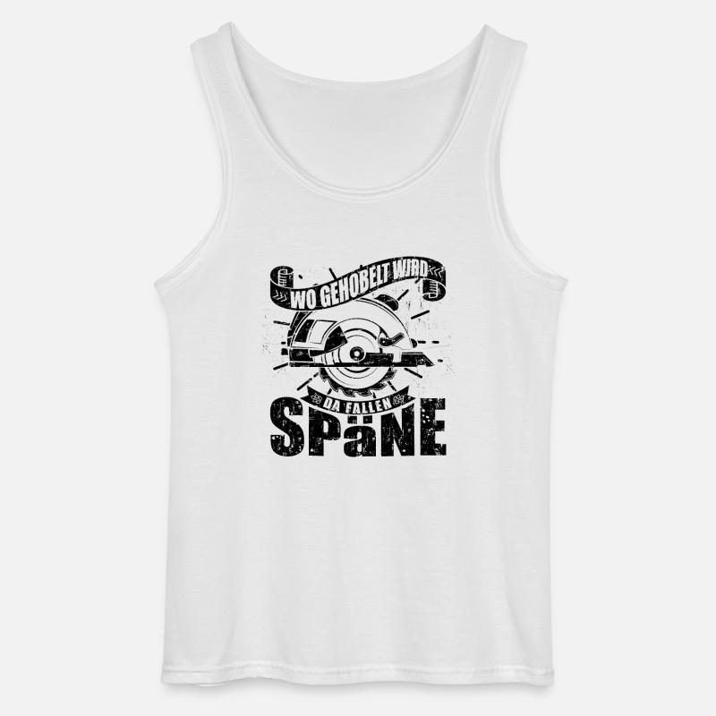 Wo gehobelt wird fallen Späne - Gildan Männer Tank Top - Weiß